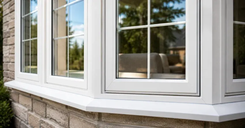 bay window alcove seating area in a living room in Stipley, Hamilton