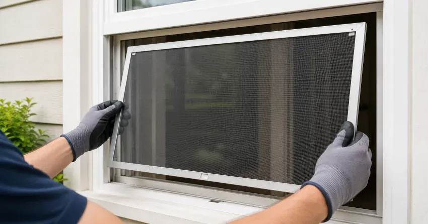 technician repairing a window sash and balance system in Rymal, Hamilton